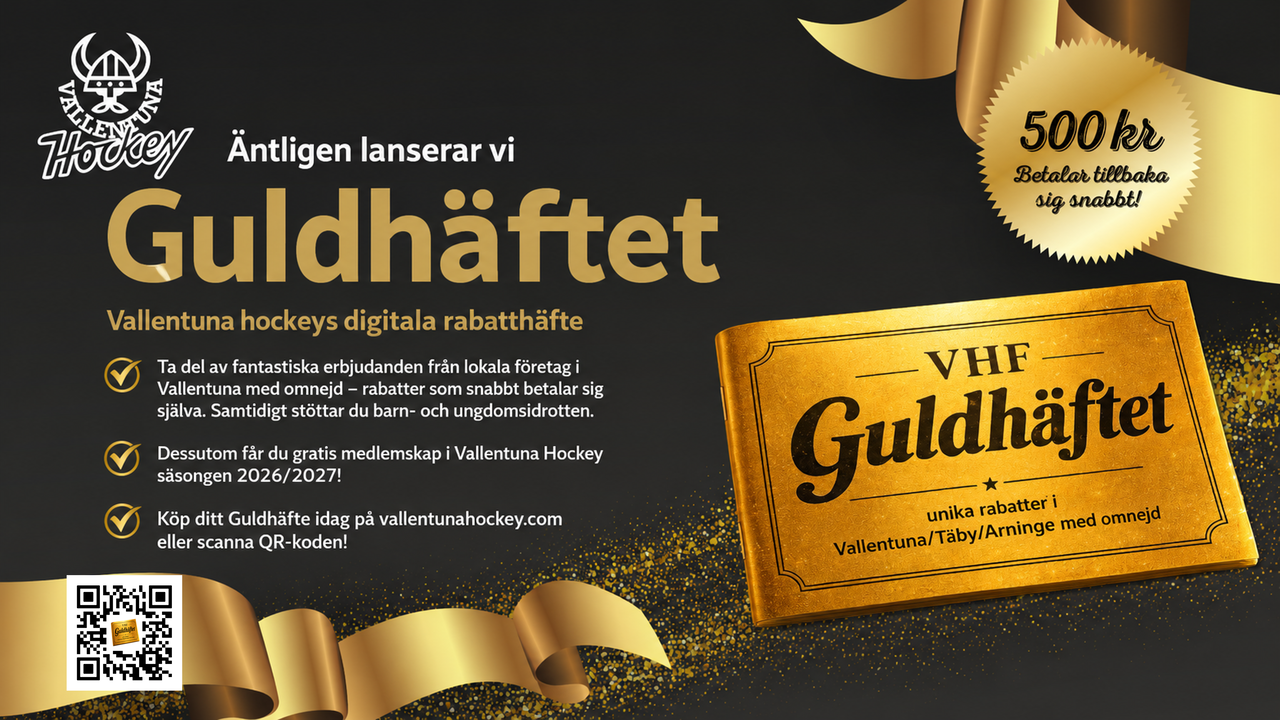 VHF Guldhäftet — Vallentuna Hockeys digitala rabatthäfte, 500 kr